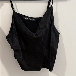 Zara Sleek Black Camisole Top